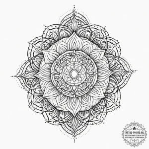 Tattoo sketch a single, glowing light in a va... - эскиз тату (№1753942395_0, 31.07.2025 06:13) — tattoo-photo.ru