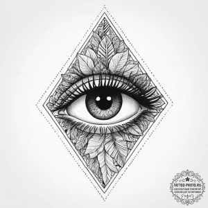 Tattoo sketch a hidden eye peering from behin... - эскиз тату (№1753944939_0, 31.07.2025 06:55) — tattoo-photo.ru