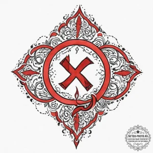 81. tattoo sketch: the rune "krada," appearin... - эскиз тату (№1753947383_0, 31.07.2025 07:36) — tattoo-photo.ru
