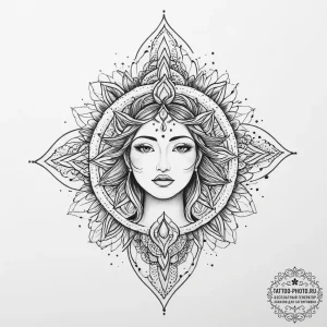 Tattoo sketch an abstract 'aura' of resilienc... - эскиз тату (№1753951188_0, 31.07.2025 08:39) — tattoo-photo.ru