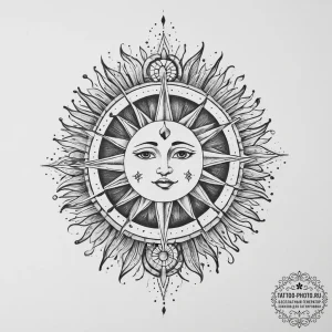 Tattoo design a zodiac symbol with a bold, st... - эскиз тату (№1753953492_0, 31.07.2025 09:18) — tattoo-photo.ru