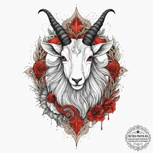 Tattoo design a capricorn goat-fish, half cov... - эскиз тату (№1753955256_0, 31.07.2025 09:47) — tattoo-photo.ru