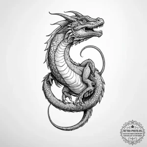 Basilisk - эскиз тату (№1753955840_0, 31.07.2025 09:57) — tattoo-photo.ru