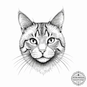 A close-up of a cat's whiskers., artistic tat... - эскиз тату (№1753956232_0, 31.07.2025 10:03) — tattoo-photo.ru