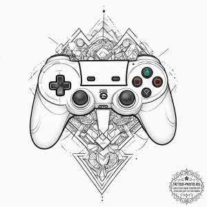 Tattoo design a controller breaking apart int... - эскиз тату (№1753958179_0, 31.07.2025 10:36) — tattoo-photo.ru