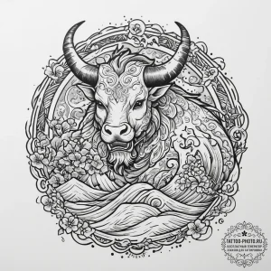 Minotaur in a labyrinth (the scene), tattoo f... - эскиз тату (№1753961703_0, 31.07.2025 11:35) — tattoo-photo.ru