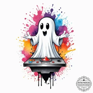Tattoo design a classic arcade joystick with... - эскиз тату (№1753962878_0, 31.07.2025 11:54) — tattoo-photo.ru