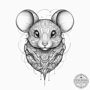 Tattoo sketch a gaming mouse with intricate f... - эскиз тату (№1753973914_0, 31.07.2025 14:58) — tattoo-photo.ru