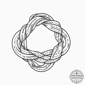 Tattoo design a continuous line forming a com... - эскиз тату (№1753978912_0, 31.07.2025 16:21) — tattoo-photo.ru