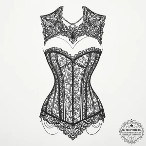 Tattoo design a lace pattern forming a sensua... - эскиз тату (№1753979109_0, 31.07.2025 16:25) — tattoo-photo.ru