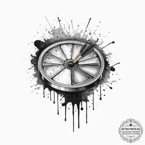 A well-used, paint-splattered artist's palett... - эскиз тату (№1753979309_0, 31.07.2025 16:28) — tattoo-photo.ru