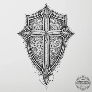 Tattoo design a subtle symbol of a shield or... - эскиз тату (№1753979698_0, 31.07.2025 16:34) — tattoo-photo.ru