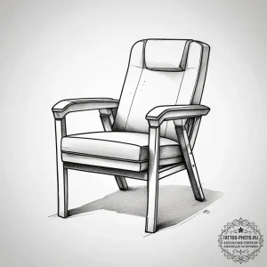 Tattoo design a gaming chair armrest with a s... - эскиз тату (№1753981055_0, 31.07.2025 16:57) — tattoo-photo.ru