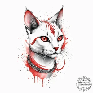 Egyptian cat, ink illustration for tattoo, so... - эскиз тату (№1753986930_0, 31.07.2025 18:35) — tattoo-photo.ru