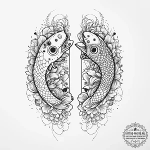 Tattoo sketch a classic game controller split... - эскиз тату (№1753988144_0, 31.07.2025 18:55) — tattoo-photo.ru
