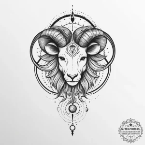 Tattoo sketch a zodiac symbol where the anima... - эскиз тату (№1753989141_0, 31.07.2025 19:12) — tattoo-photo.ru