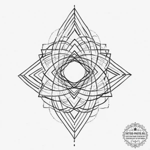 Tattoo sketch a series of interconnected geom... - эскиз тату (№1753991140_0, 31.07.2025 19:45) — tattoo-photo.ru