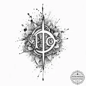 Tattoo sketch a single word with a watercolor... - эскиз тату (№1753991955_0, 31.07.2025 19:59) — tattoo-photo.ru