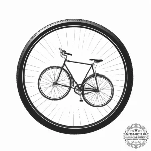 A person repairing a bicycle tire., concept a... - эскиз тату (№1753992754_0, 31.07.2025 20:12) — tattoo-photo.ru