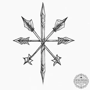 Tattoo sketch a sagittarius arrow, very fine... - эскиз тату (№1753993554_0, 31.07.2025 20:25) — tattoo-photo.ru
