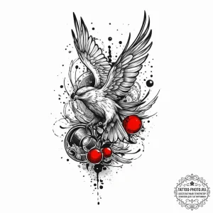 Merlin, tattoo line art, black outline only,... - эскиз тату (№1753994355_0, 31.07.2025 20:39) — tattoo-photo.ru