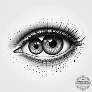 Tattoo sketch a powerful, unblinking eye, sym... - эскиз тату (№1753995385_0, 31.07.2025 20:56) — tattoo-photo.ru