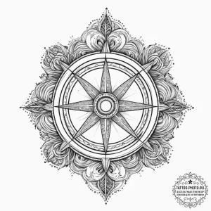 Tattoo sketch a heavy ship's wheel, symbolizi... - эскиз тату (№1753999209_0, 31.07.2025 22:00) — tattoo-photo.ru