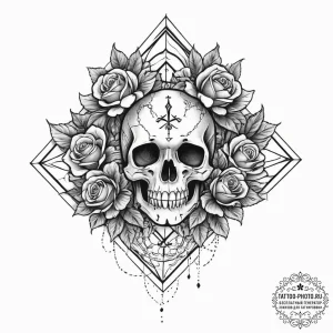 Tattoo design a dungeon crawl map with a glow... - эскиз тату (№1754004767_0, 31.07.2025 23:32) — tattoo-photo.ru