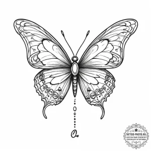 Tattoo sketch a butterfly or bird (spirit ani... - эскиз тату (№1754006142_0, 31.07.2025 23:55) — tattoo-photo.ru