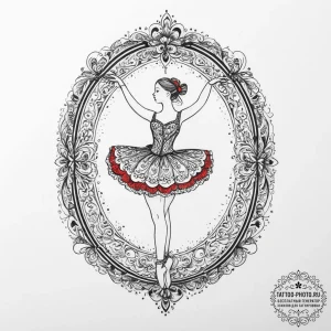 A music box with a dancing ballerina, artisti... - эскиз тату (№1754007312_0, 01.08.2025 00:15) — tattoo-photo.ru