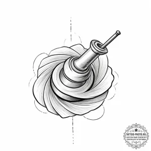 A spinning top - эскиз тату (№1754008294_0, 01.08.2025 00:31) — tattoo-photo.ru