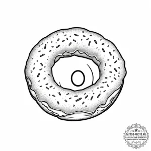 Tattoo design two halves of a donut., tattoo... - эскиз тату (№1754010843_0, 01.08.2025 01:14) — tattoo-photo.ru