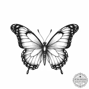 Butterfly, concept art for tattoo, muted colo... - эскиз тату (№1754011626_0, 01.08.2025 01:27) — tattoo-photo.ru