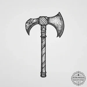 Tattoo design a miner's pickaxe, symbolizing... - эскиз тату (№1754016748_0, 01.08.2025 02:52) — tattoo-photo.ru