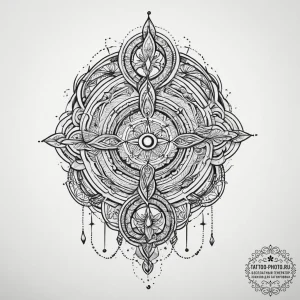 Tattoo sketch a glowing data stream forming a... - эскиз тату (№1754017140_0, 01.08.2025 02:59) — tattoo-photo.ru