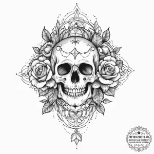 Tattoo design a zodiac flower (e.g., honeysuc... - эскиз тату (№1754021457_0, 01.08.2025 04:10) — tattoo-photo.ru