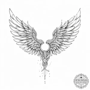Hermes' wings - эскиз тату (№1754023036_0, 01.08.2025 04:37) — tattoo-photo.ru