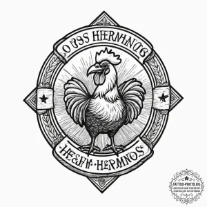 The los pollos hermanos logo, concept art for... - эскиз тату (№1754023232_0, 01.08.2025 04:40) — tattoo-photo.ru