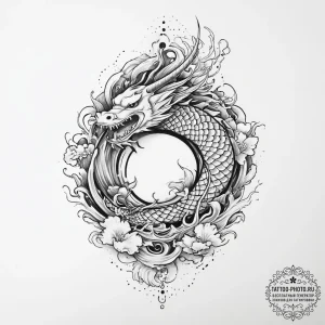 Tattoo sketch a stylized portal opening to a... - эскиз тату (№1754023432_0, 01.08.2025 04:43) — tattoo-photo.ru
