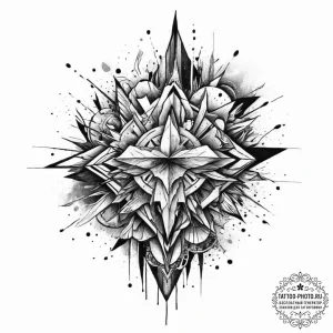 Tattoo design a geometric interpretation of a... - эскиз тату (№1754025019_0, 01.08.2025 05:10) — tattoo-photo.ru