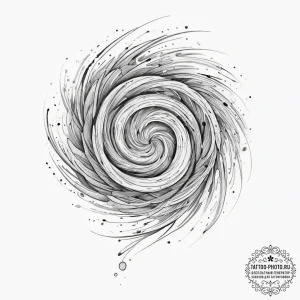 Tattoo design a swirling vortex of water, imm... - эскиз тату (№1754027004_0, 01.08.2025 05:43) — tattoo-photo.ru