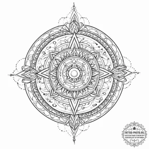 Tattoo design a realistic depiction of an anc... - эскиз тату (№1754028191_0, 01.08.2025 06:03) — tattoo-photo.ru