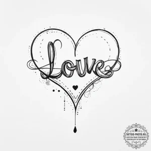 Love - эскиз тату (№1754028584_0, 01.08.2025 06:09) — tattoo-photo.ru