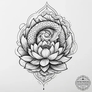 Tattoo design a stylized "respawn" symbol eme... - эскиз тату (№1754029571_0, 01.08.2025 06:26) — tattoo-photo.ru