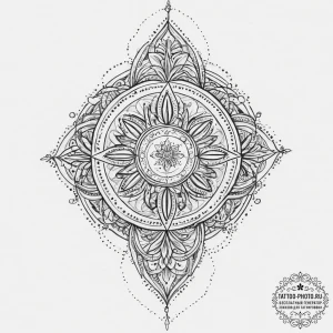 Tattoo design: a geometric representation of... - эскиз тату (№1754035723_0, 01.08.2025 08:08) — tattoo-photo.ru