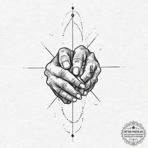 Tattoo design a subtle 'pinky promise' gestur... - эскиз тату (№1754040095_0, 01.08.2025 09:21) — tattoo-photo.ru