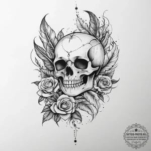 Tattoo design a subtle ombre effect on a natu... - эскиз тату (№1754042549_0, 01.08.2025 10:02) — tattoo-photo.ru