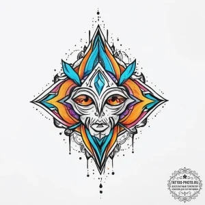 Svarog's square, tattoo sketch design, on a c... - эскиз тату (№1754044178_0, 01.08.2025 10:29) — tattoo-photo.ru