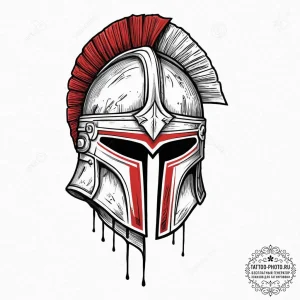 Tattoo sketch a roman legionnaire's helmet wi... - эскиз тату (№1754044816_0, 01.08.2025 10:40) — tattoo-photo.ru