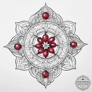 A shot of a cranberry bog during harvest., ta... - эскиз тату (№1754047434_0, 01.08.2025 11:23) — tattoo-photo.ru